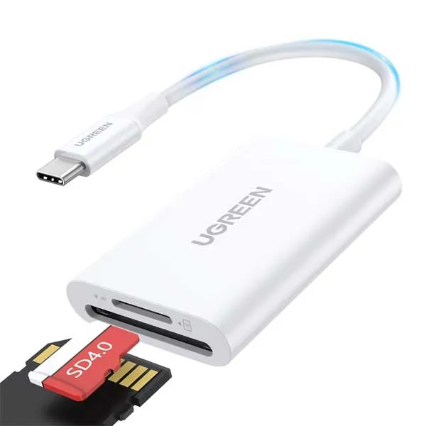 Ugreen CM265 2 in 1 USB C Card Reader (35506 White)