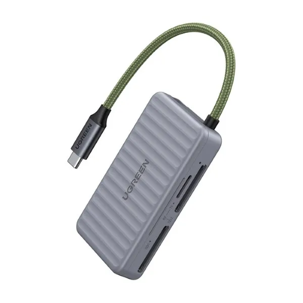 Ugreen CM868 USB-C Card Reader, 2xSD 1xTF 170MB/s (gray)