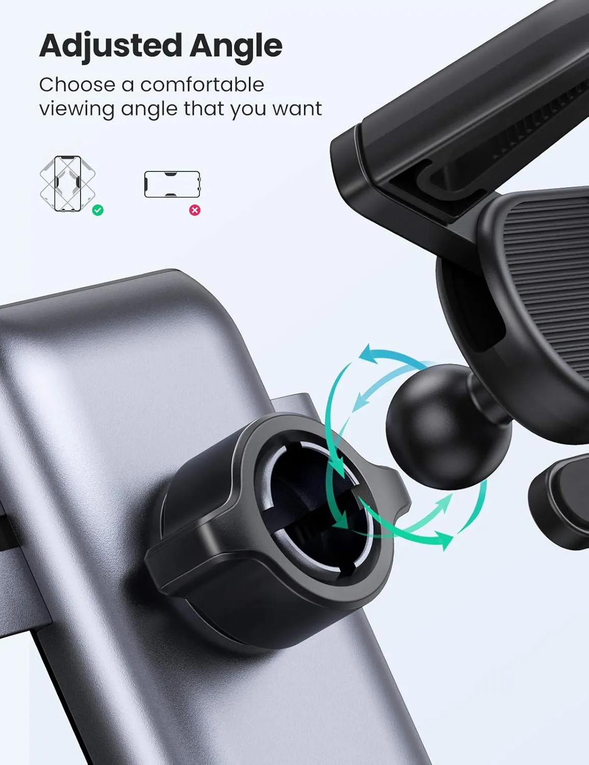 Ugreen LP274 Gravity Phone Holder For Round Air Vent (30401) overview 5