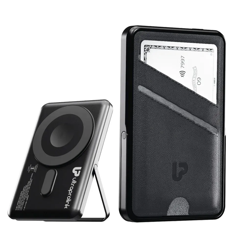 Ultra Prolink JuiceUp Swipe MagSafe 5K MAH PB w Stand & Wallet UM1128BLK
