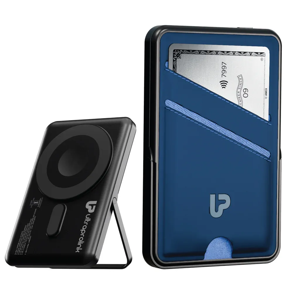 Ultra Prolink JuiceUp Swipe MagSafe 5K MAH PB w Stand & Wallet UM1128BLU