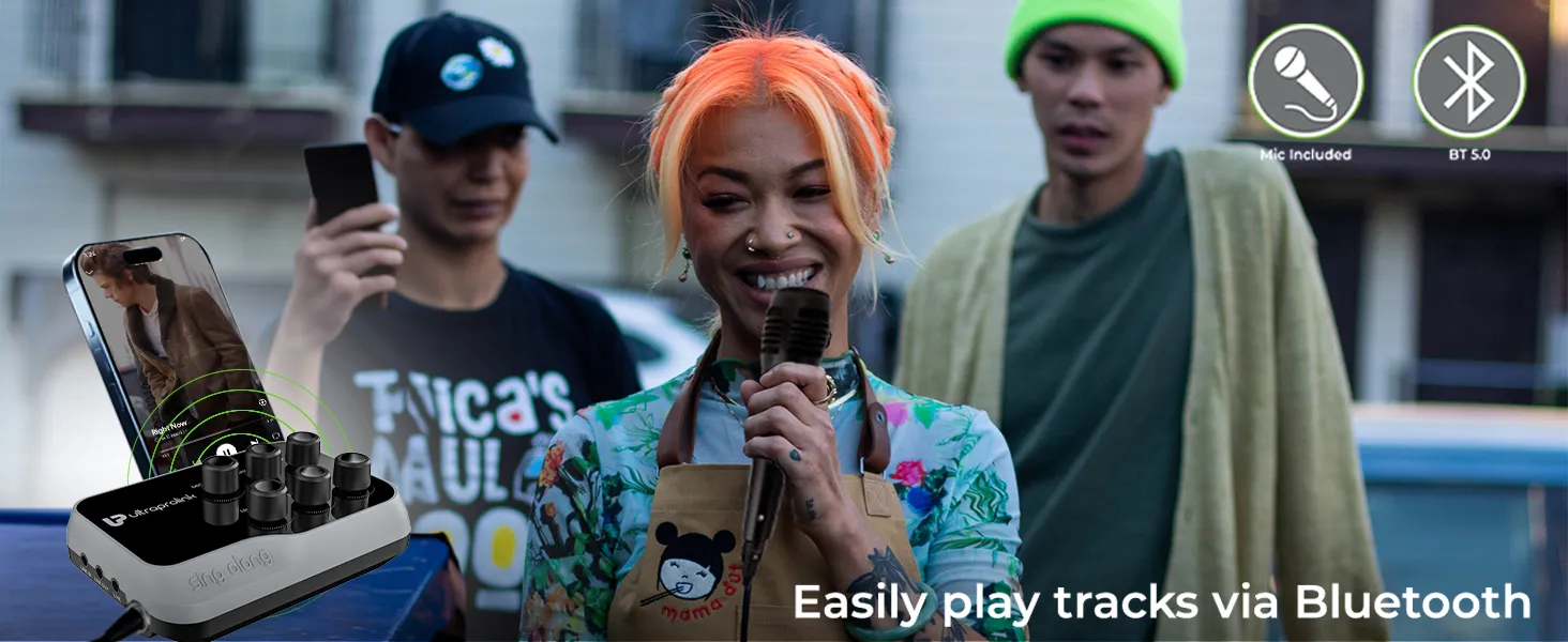 UltraProlink Sing Along Portable Bluetooth Karaoke Mixer overview 5
