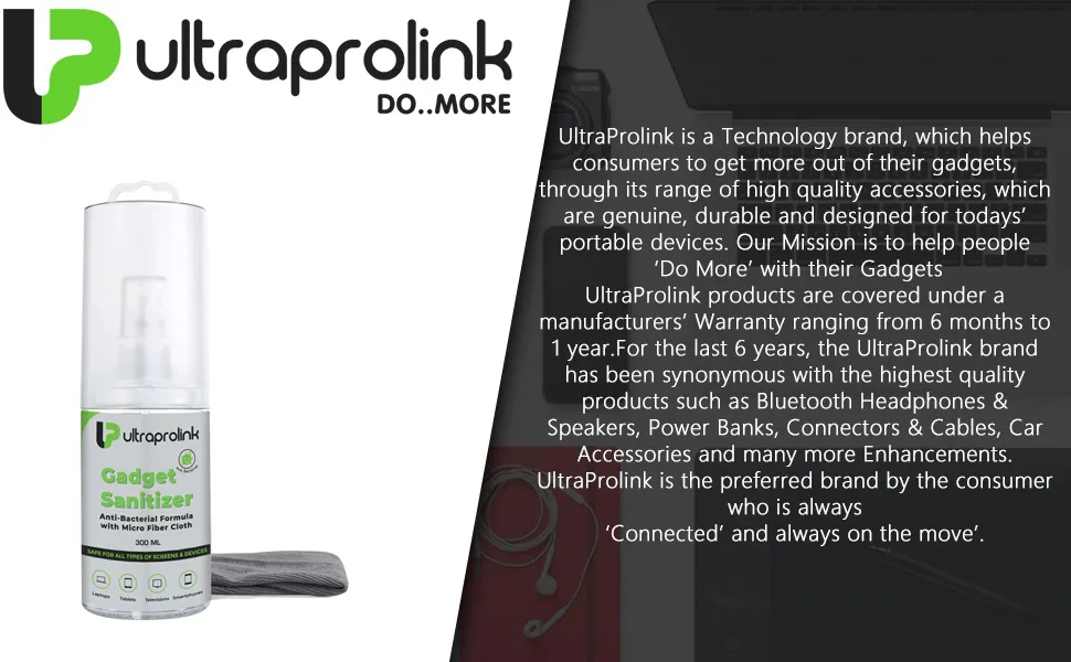 UltraProlink Universal Screen Cleaning & Sanitizer Kit - 300ml overview 4