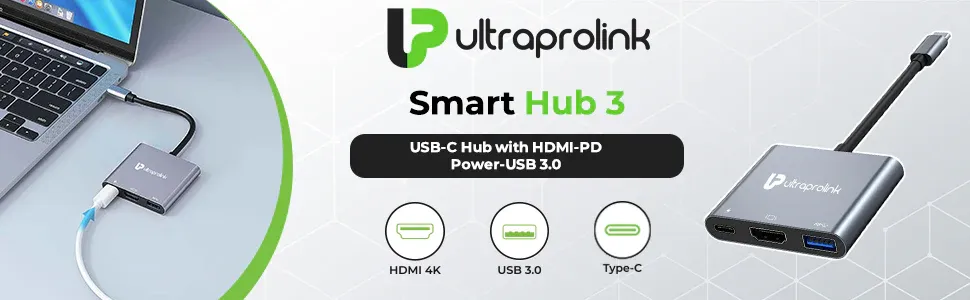 Ultraprolink Smart Hub 3 in 1 USB Type C UM1044 overview 1