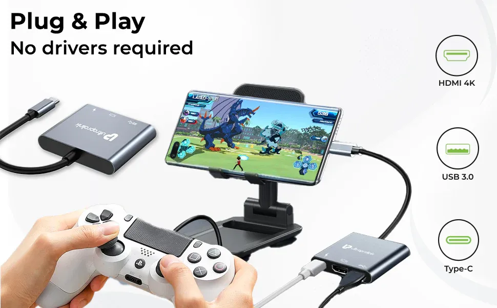 Ultraprolink Smart Hub 3 in 1 USB Type C UM1044 overview 3