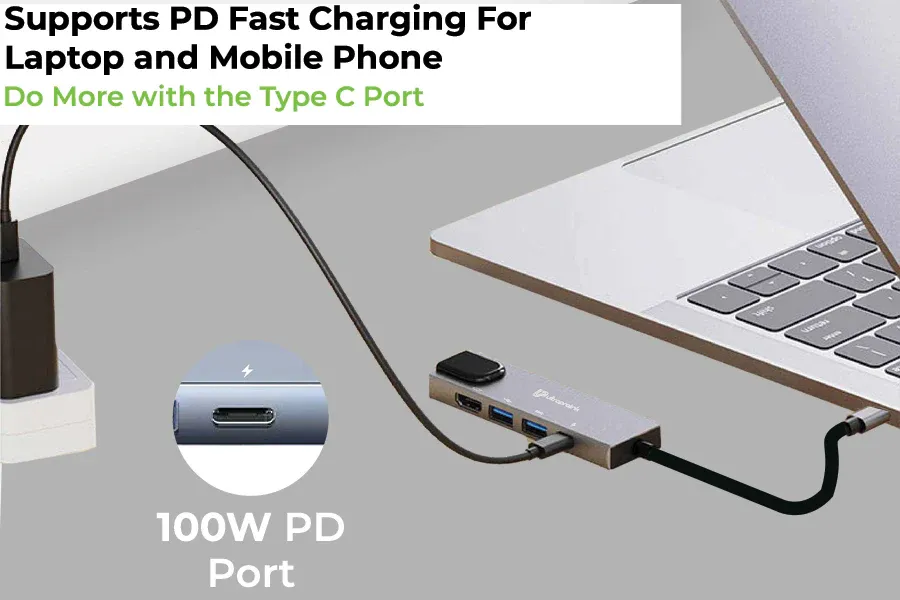 Ultraprolink Smart Hub 5 USB Type C 5 in 1 Docking Station UL1207 overview 2
