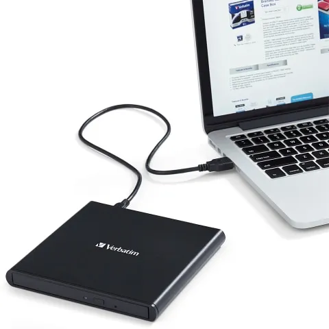 Verbatim External Slimline CD/DVD Writer USB 2.0 overview 1