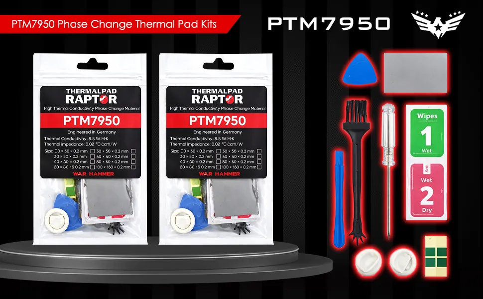 WAR HAMMER Raptor PTM7950 Phase Change GPU Thermal Pad overview 2