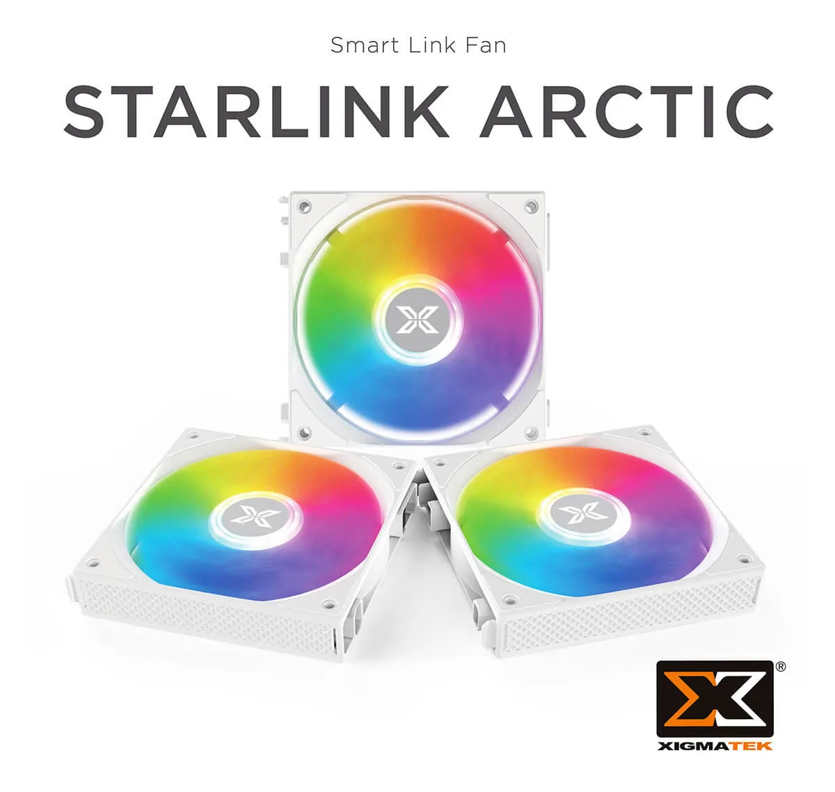 Xigmatek Starlink Arctic 120mm ARGB Cabinet Fan (Triple Pack) overview 1