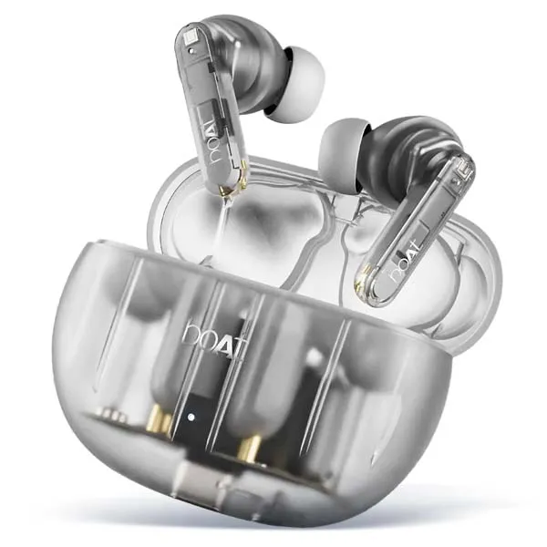 boAt Airdopes 191 ANC, 32dB ANC TWS Ear Buds Wireless Earphones with mic (Pellucid White)
