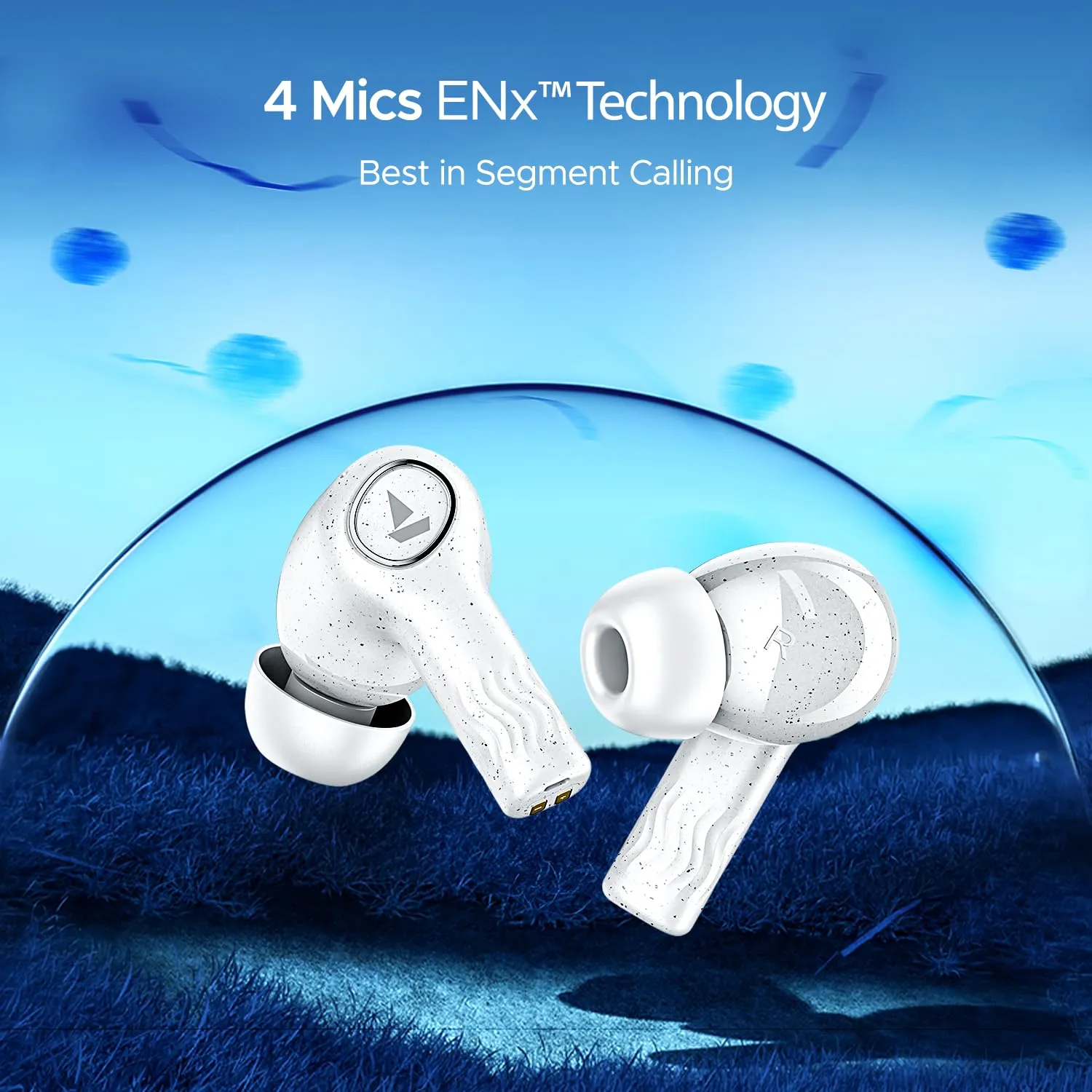 boAt Nirvana Iris Truly Wireless in Ear Ear Buds w/Up to 32 dB Active Noise Cancellation (Quartz White) overview 5