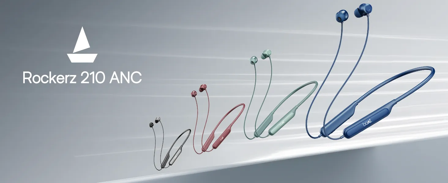 boAt Rockerz 210 ANC 30dB Active Noise Cancellation Active Noise Cancellation Neckband (Powder Blue) overview 1