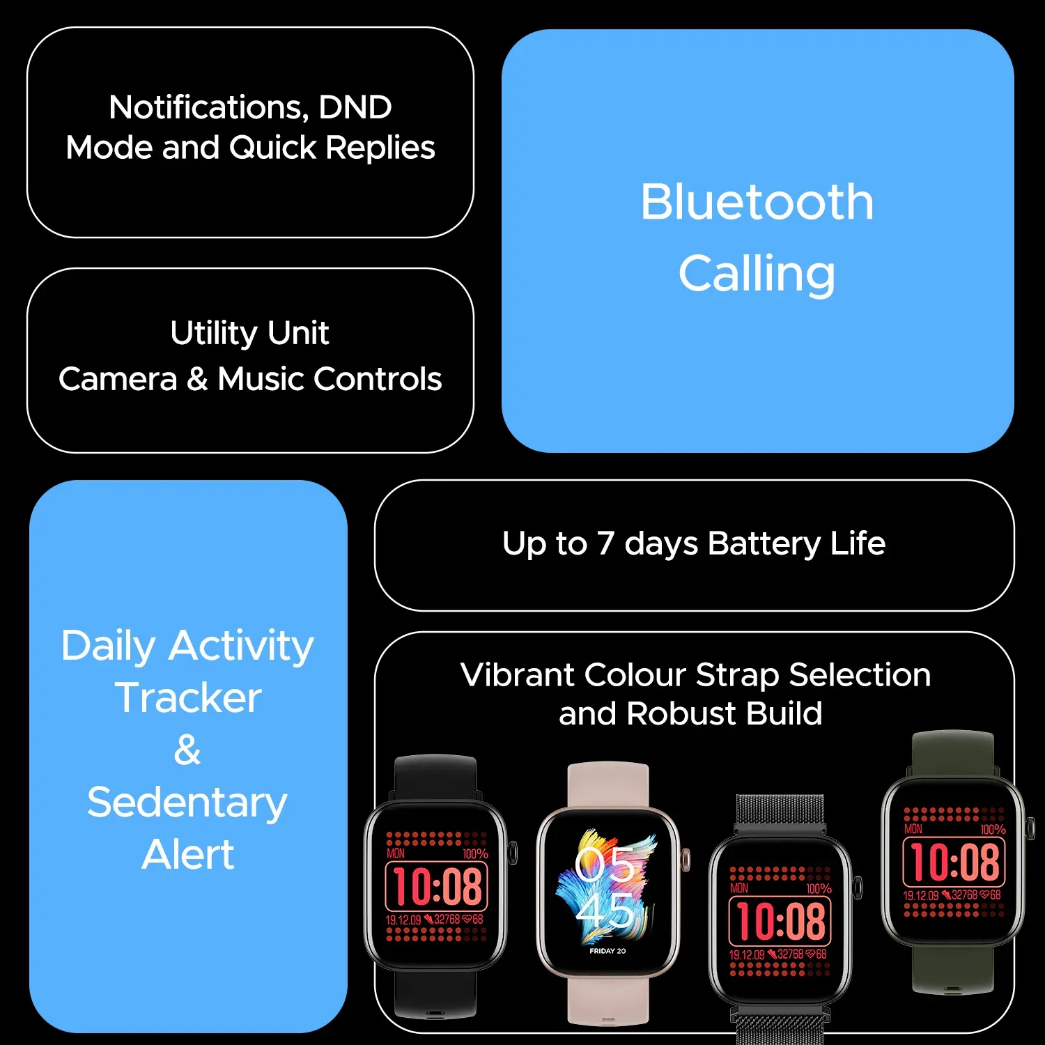 boAt Wave Astra 3 46.48mm HD Display IP67 Water Resistant Smartwatch with Bluetooth Calling (Cherry Blossom) overview 6