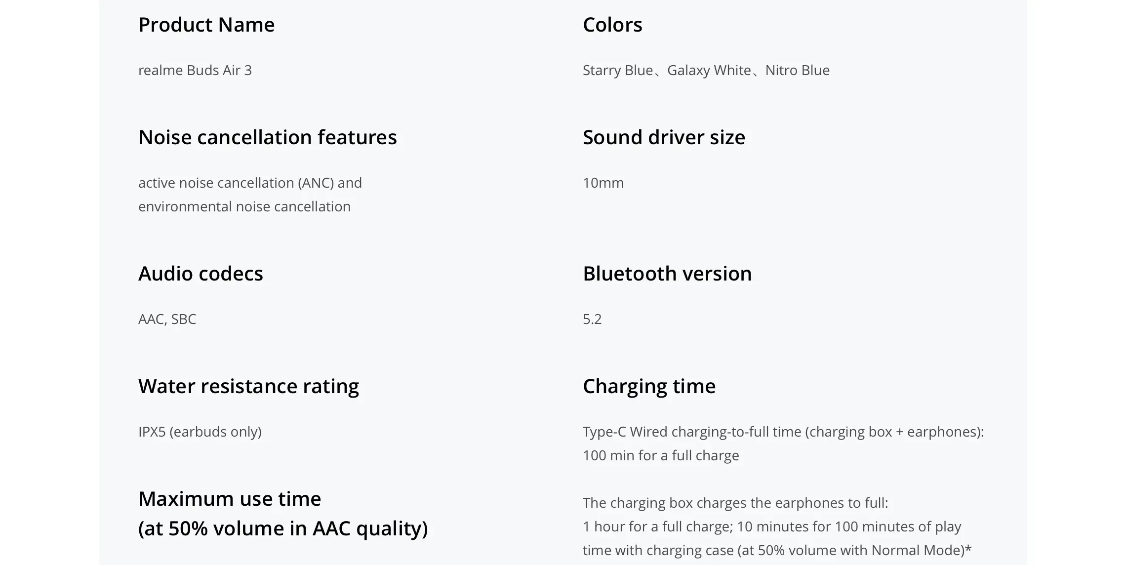 realme Buds Air 3 (Starry Blue) overview 46