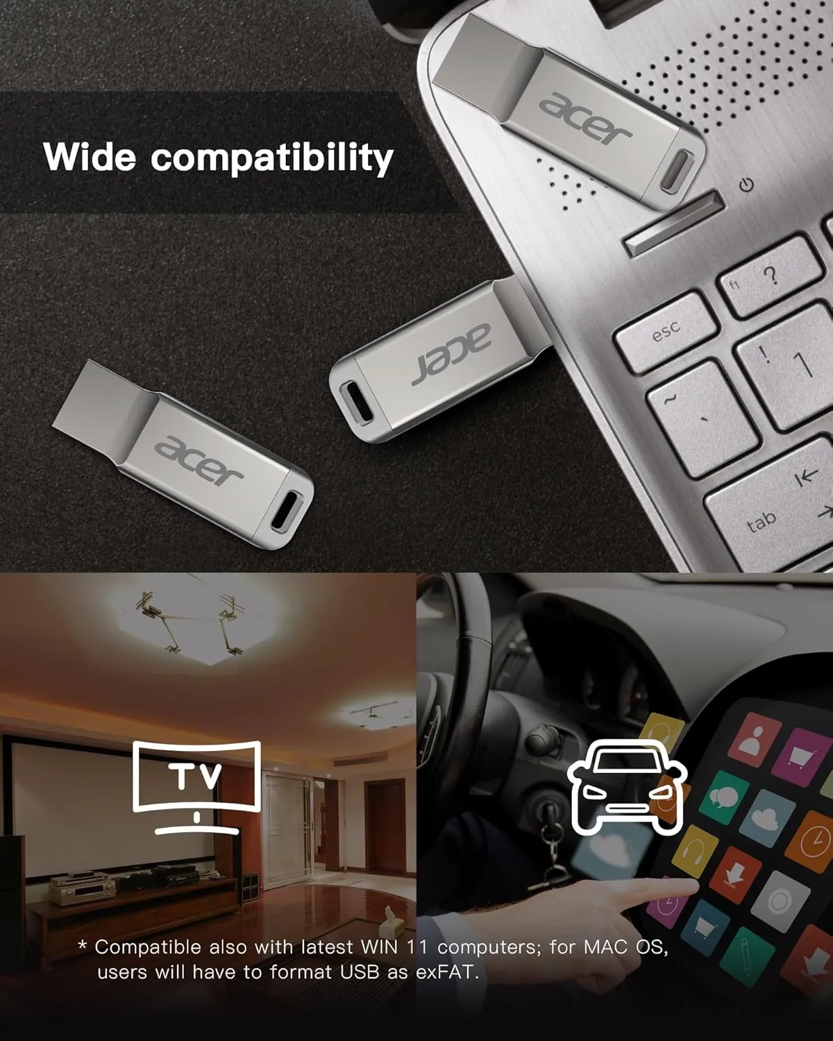 Acer UM310 512GB USB 3.2 Gen 1 Metal Pen Drive overview 1