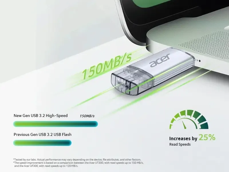 Acer UT300 32GB USB 3.2 Gen1 Flash Drive overview 2