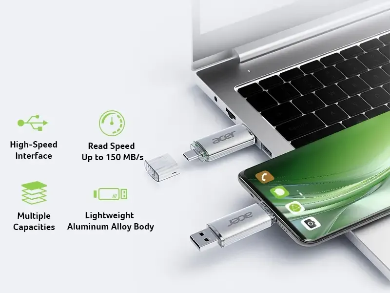 Acer UT300 64GB USB 3.2 Gen1 Flash Drive overview 3