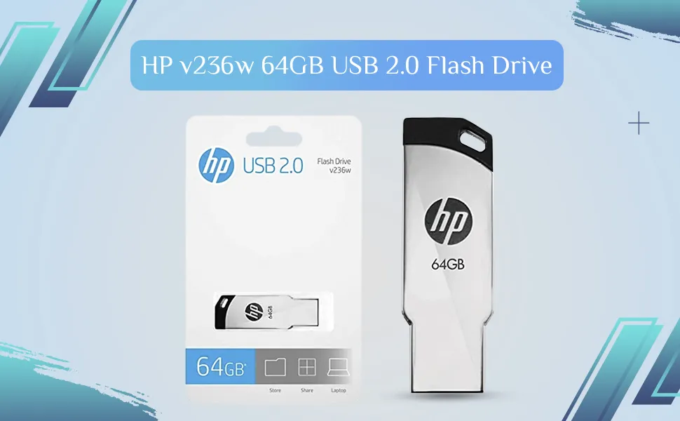 HP V236w 64GB Pen Drive (Silver) overview 1