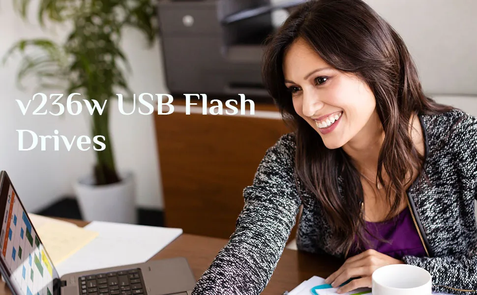 HP V236w 64GB Pen Drive (Silver) overview 4