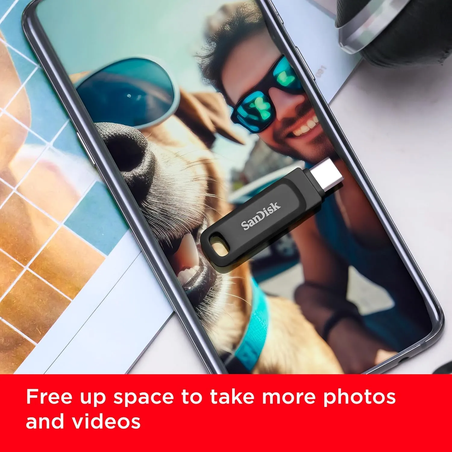 SanDisk Mobile Pen Drive Go - 128GB (Black) overview 1