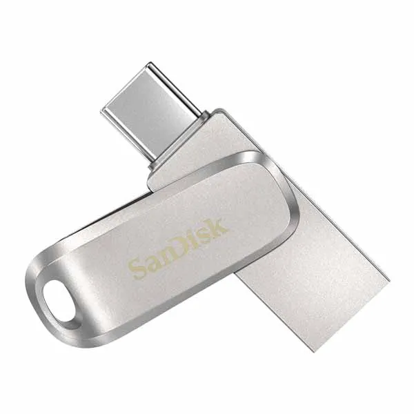 SanDisk Ultra Dual Drive Luxe 512GB USB Type C Flash Drive (Silver)