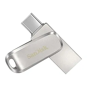 SanDisk Ultra Dual Drive Luxe 64GB USB Type C Flash Drive (Silver) overview 2
