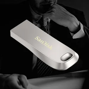 SanDisk Ultra Luxe USB 3.2 256GB Flash Drive Upto 400MB/s (All Metal, Metallic Silver) overview 6