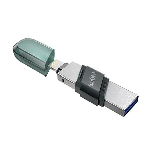 SanDisk iXpand 128GB Flash Drive Flip ( USB 3.1 + Lightning ) - (Sea Green) overview 2