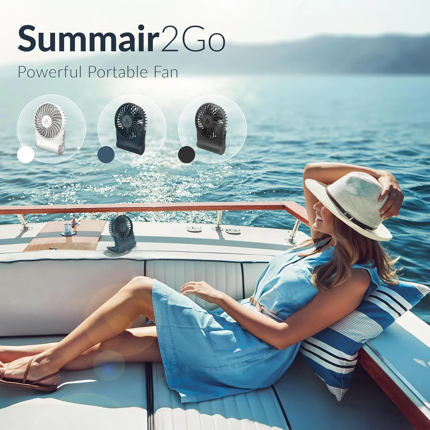 ARCTIC Summair 2Go Powerful Handheld Fan ( Dark Blue ) overview 1