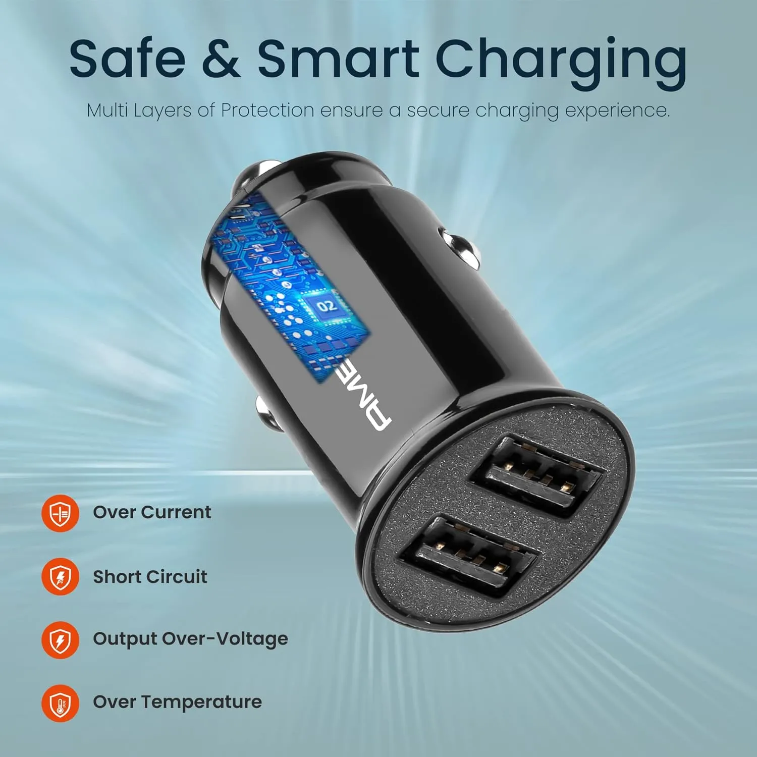 Ambrane ACC-56 Car Charger - Black overview 4