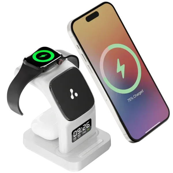 Ambrane Aerosync Trio Wireless Charger - White