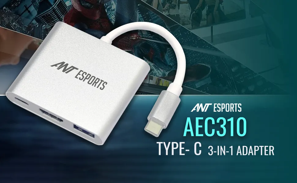 Ant Esports AEC310 USB 3.1 Type-C To HDMI/USB3.0/Type-C adapter overview 1
