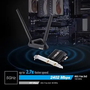 Asus PCE-AX58BT Wireless AX3000 Dual Band PCI-E Adapter overview 3