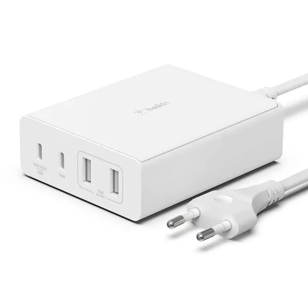 Belkin 108W GaN 4 Port (2 USB-A and 2 USB-C PD 3.0) Fast Charger
