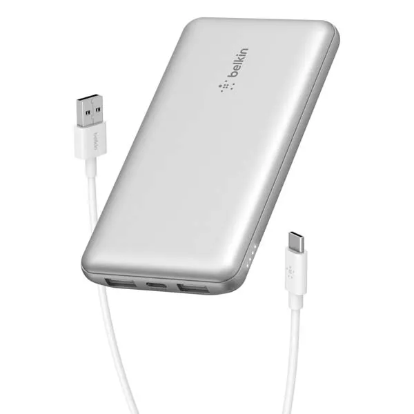 Belkin BoostCharge 10000mAH Lightweight Slimmest Power Bank (Silver)