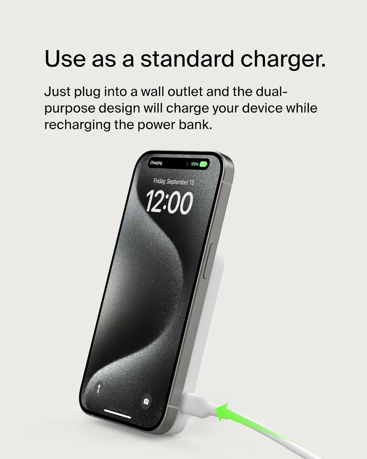 Belkin BoostCharge Pro Qi2 5000mAH Magsafe Wireless Power Bank (White) overview 7