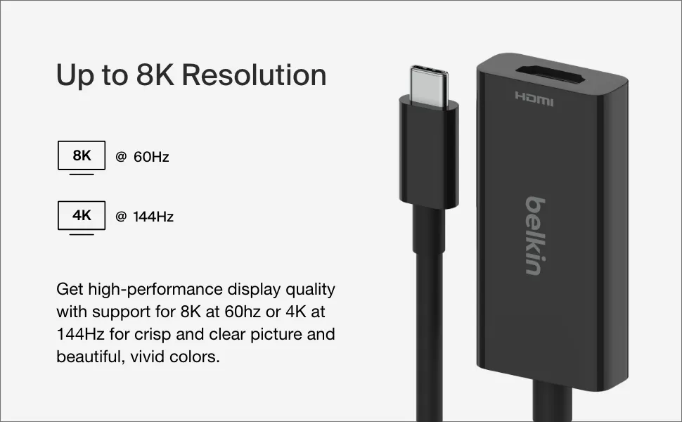 Belkin Connect USB-C to HDMI 2.1 Adapter overview 2