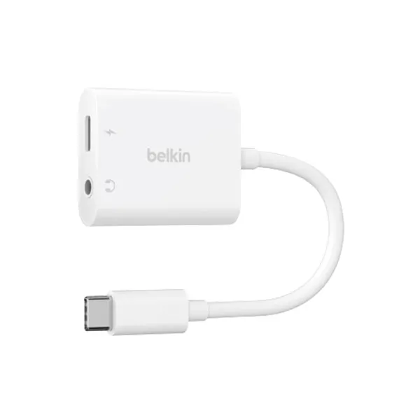 Belkin RockStar 3.5mm Audio + USB-C Charge Adapter