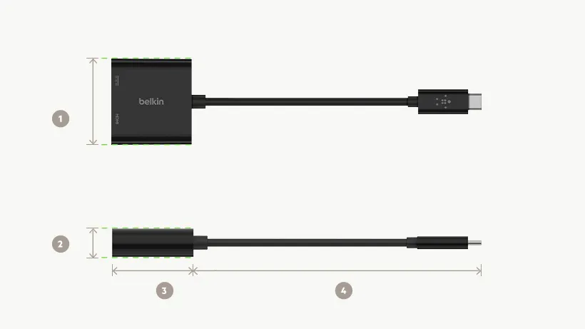 Belkin USB-C to HDMI + Charge Adapter (AVC002BTBK) overview 4