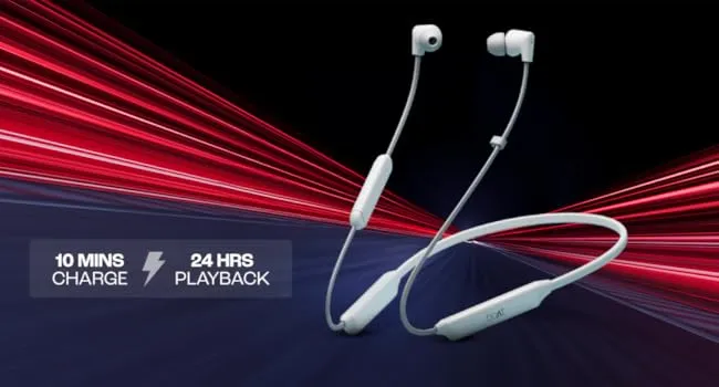 Boat Rockerz Trinity in Ear Earphones with 150H Playtime, Crystal Bionic Sound Powered by HiFi, Signature Sound, Beast™ Mode, ENx™ Tech, ASAP™ Charge, IPX5, Dual Pairing (Just Blue) overview 4
