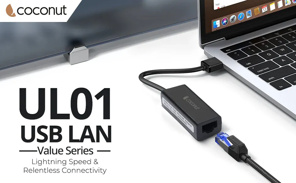 Coconut UL01 USB to LAN Ethernet Adapter overview 1