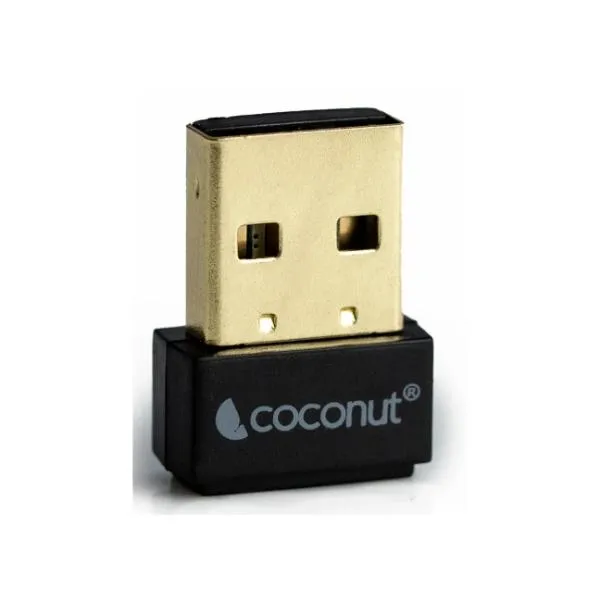 Coconut WA04 Nano Wifi Adapter, upto 150mbps Advance Signal Processor, upto 150 Mbps Internet Speeds, Gold Plated Connector, Top Notch Chipset, Wide Compatibility, 150 Mbps Wireless Adapter