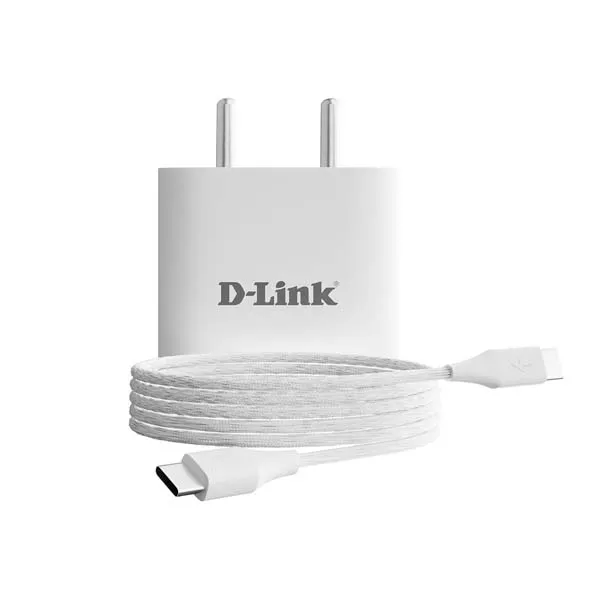 D-Link DPA-F4511 45W GaN Fast Charger with PD 3.0 & QC 4+, Dual Port USB-C & USB-A Adapter