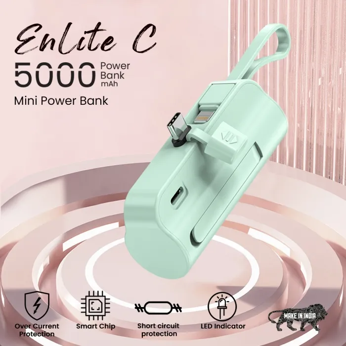 EVM ENLITE C 5000MAH POWER BANK, Green overview 1