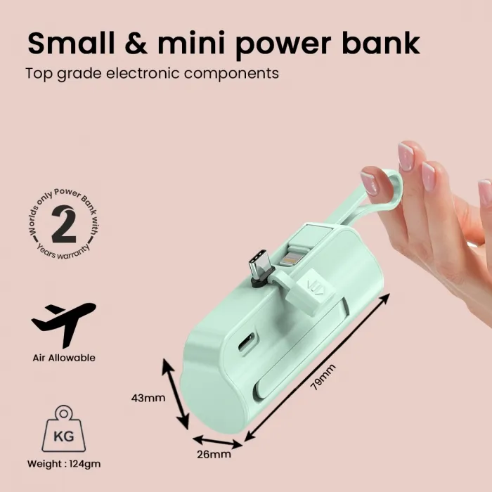 EVM ENLITE C 5000MAH POWER BANK, Green overview 4
