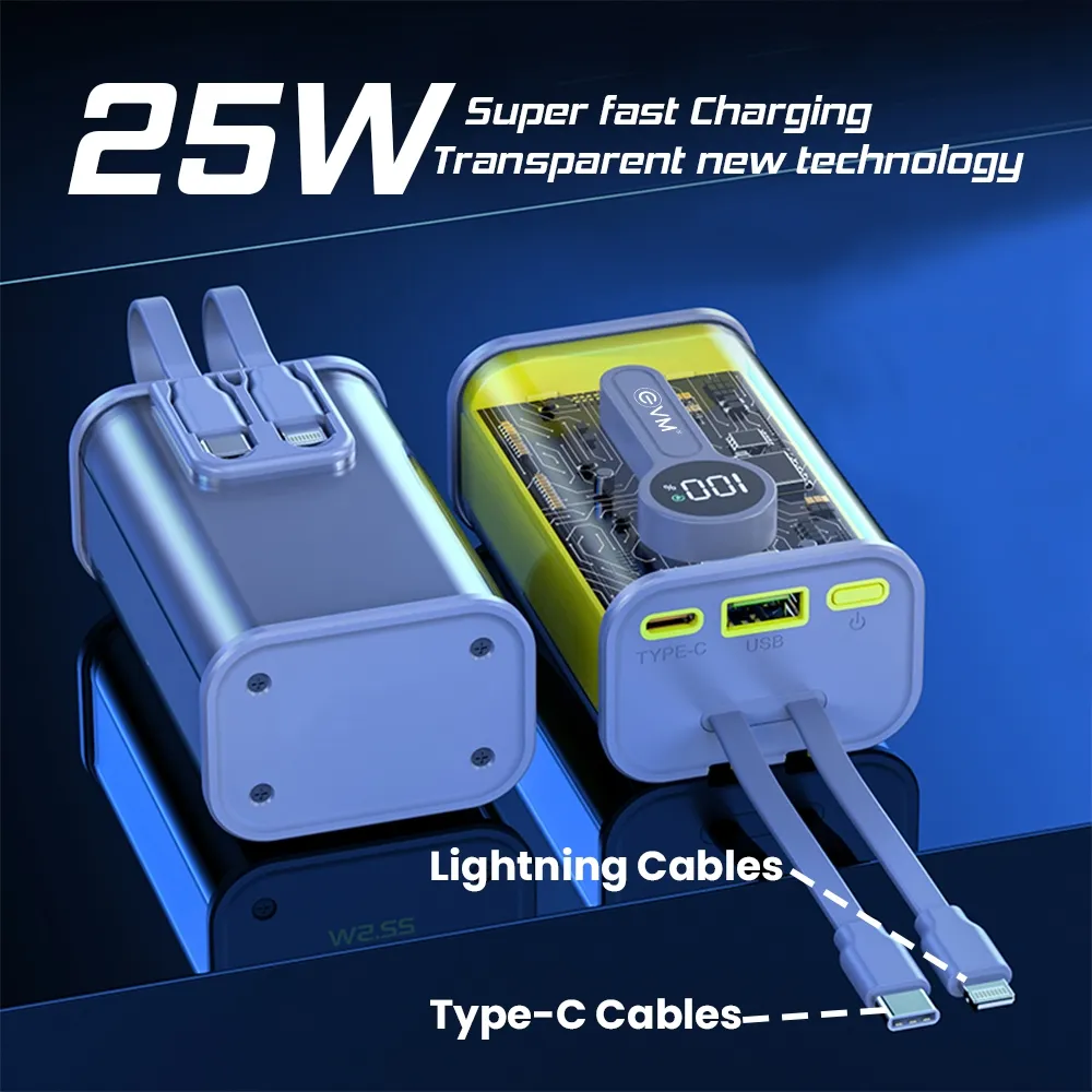 EVM EnC Power Bank 10000mAh 25W fast charging overview 2