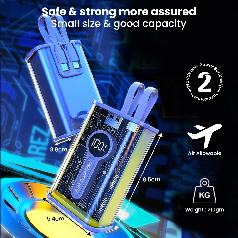 EVM EnC Power Bank 10000mAh 25W fast charging overview 4