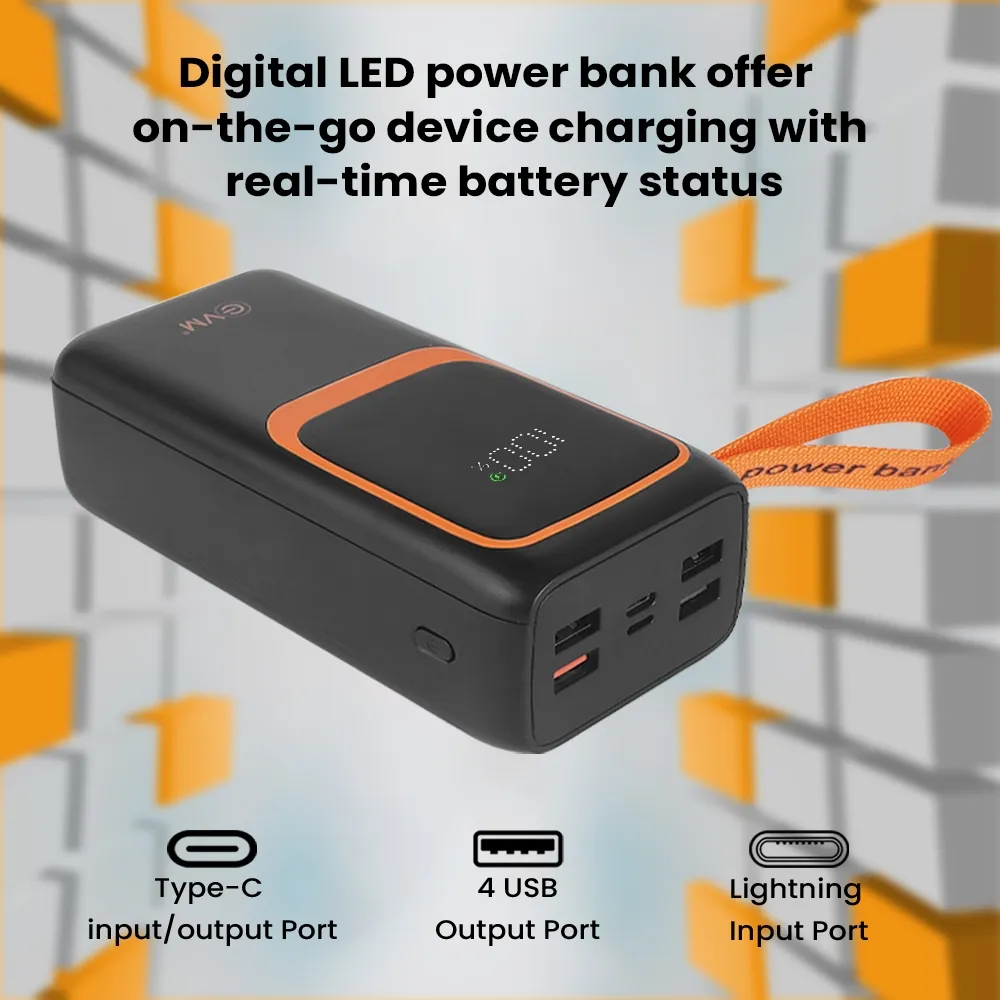 EVM Enlarge Pro 30000MAH Power Bank, Black overview 3