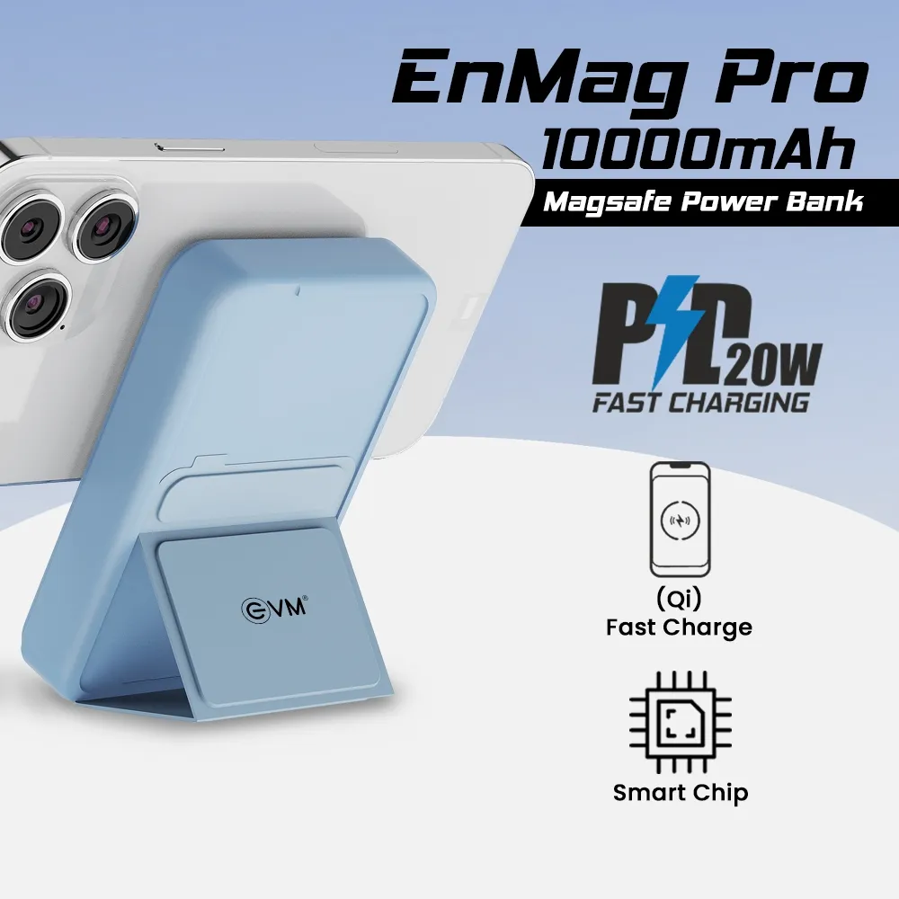 Evm EnMag Pro 10000mAh Power Bank, Blue overview 1