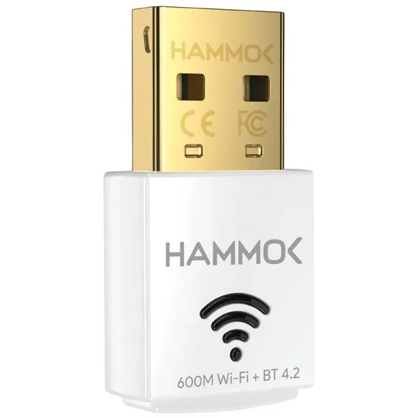 HAMMOK Ella USB 2.0 Wi Fi Bluetooth Adapter (White)